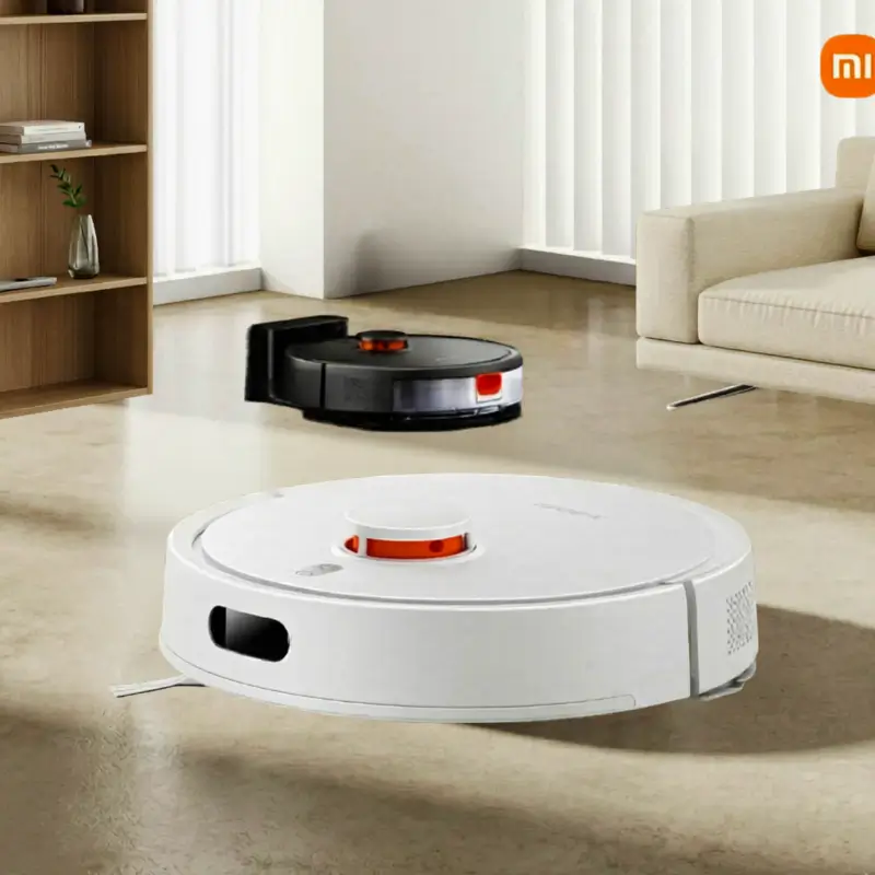robô aspirador xiaomi s20 preto com navegação a laser e sucção potente 5000pa